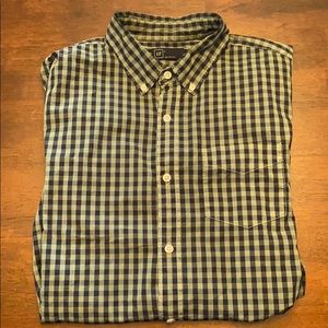 Gap blue/green long sleeve button down